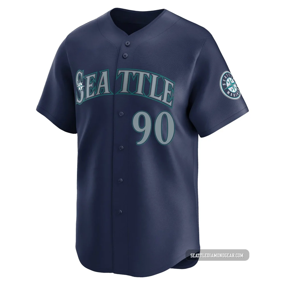 Brock Rodden ＃90 Seattle Mariners Limited Navy Men's Road Jersey